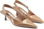 Jimmy Choo Patent Leren Slingback Drop Hiel Beige Dames - Thumbnail 2