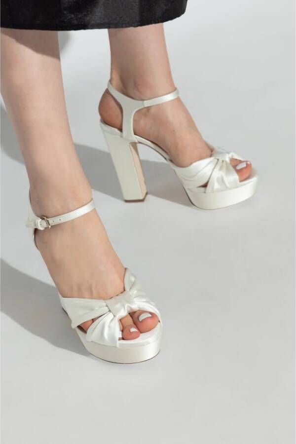 Jimmy Choo Plateau Sandalen 'Heloise' White Dames