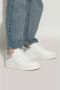 Jimmy Choo Witte Leren Flatform Sneakers met Zilveren Gelamineerd Detail White Dames - Thumbnail 2