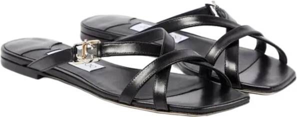 Jimmy Choo Platte sandalen voor vrouwen Black Dames