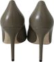 Jimmy Choo Elegante Pebble Amika Leren Pumps Green Dames - Thumbnail 4