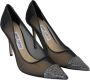 Jimmy Choo Elegante Zwarte Kristal Mesh Pumps Black Dames - Thumbnail 2