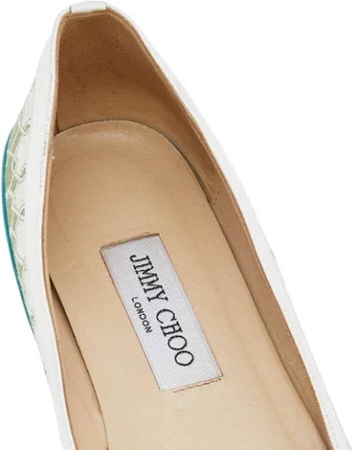 Jimmy Choo Pre-owned Canvas flats Green Dames