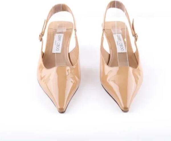 Jimmy Choo Pre-owned Canvas heels Brown Dames