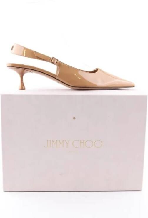 Jimmy Choo Pre-owned Canvas heels Brown Dames