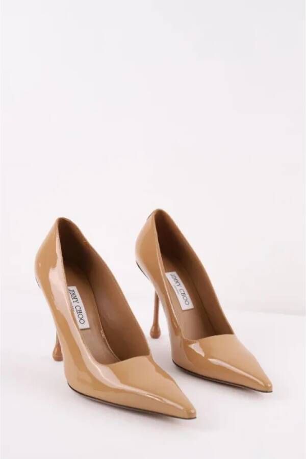 Jimmy Choo Pre-owned Canvas heels Brown Dames