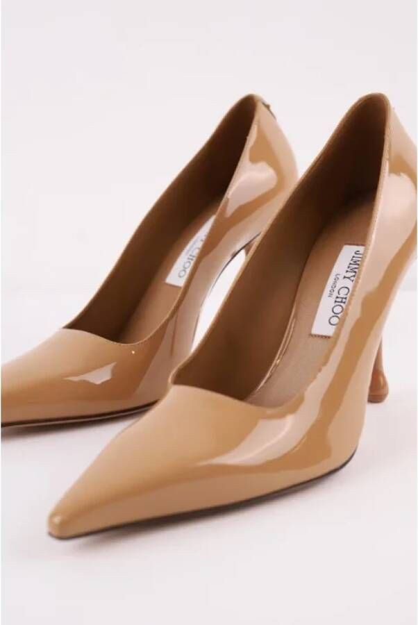 Jimmy Choo Pre-owned Canvas heels Brown Dames