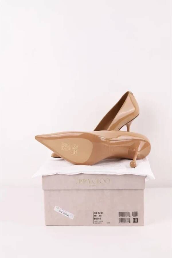 Jimmy Choo Pre-owned Canvas heels Brown Dames