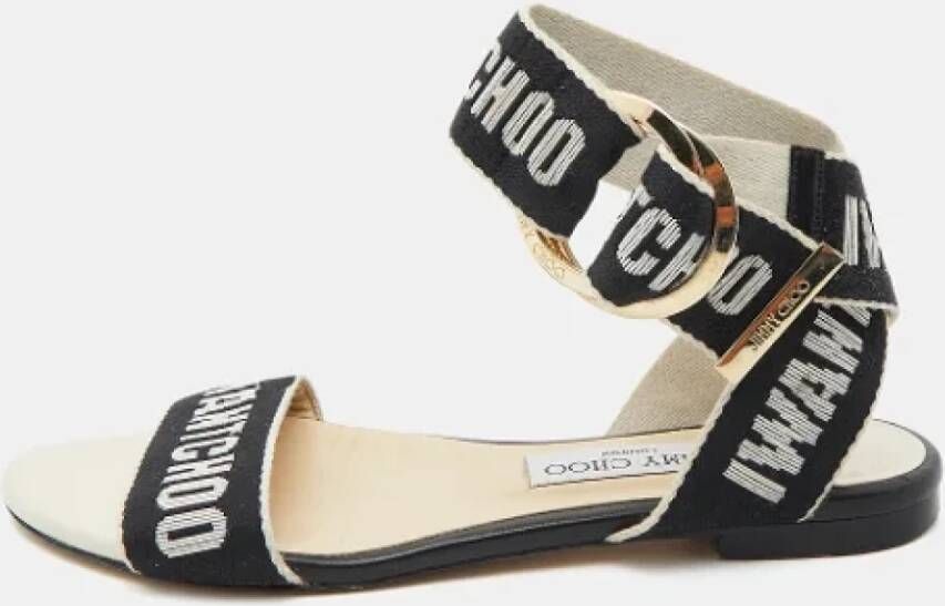 Jimmy Choo Pre-owned Canvas sandals Black Dames