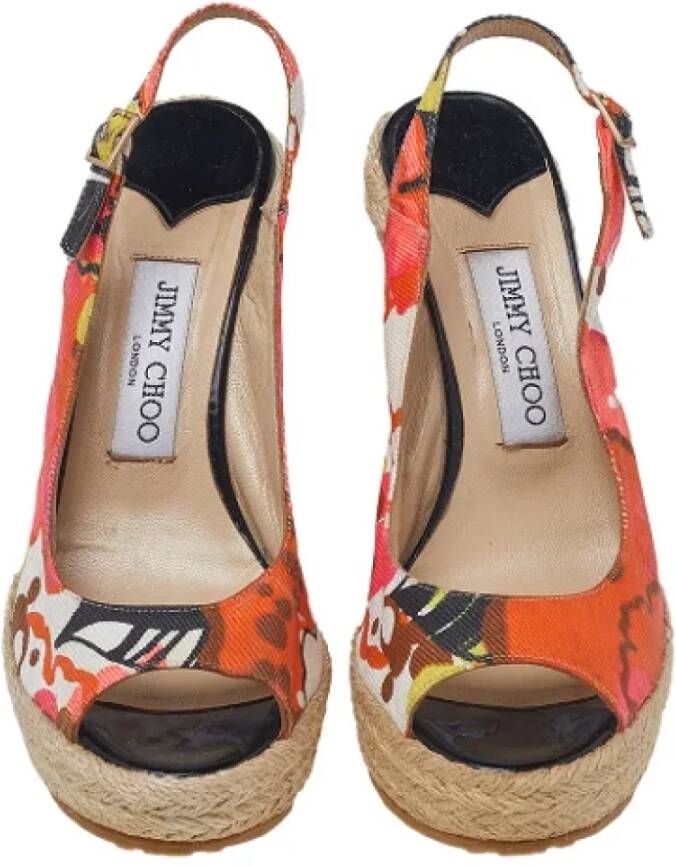 Jimmy Choo Pre-owned Canvas sandals Multicolor Dames