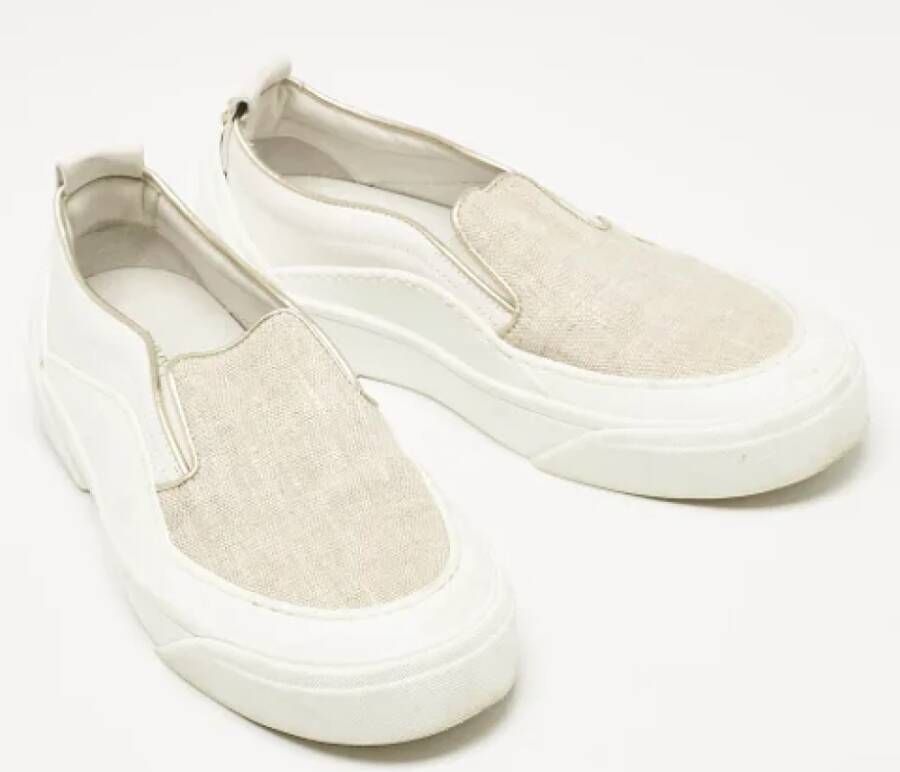 Jimmy Choo Pre-owned Canvas sneakers White Dames