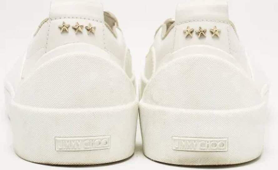 Jimmy Choo Pre-owned Canvas sneakers White Dames