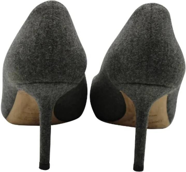 Jimmy Choo Pre-owned Cotton heels Gray Dames