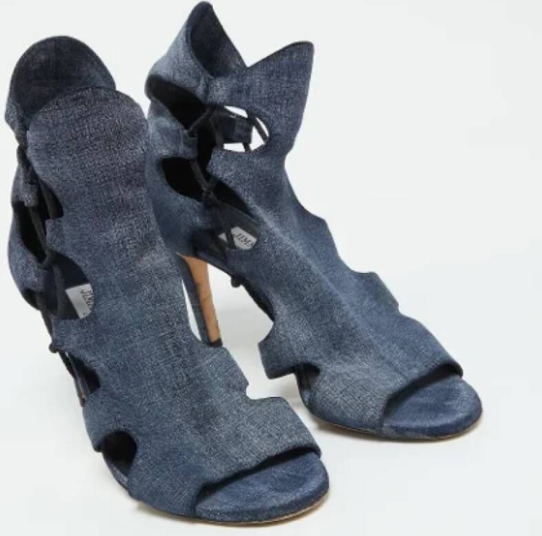 Jimmy Choo Pre-owned Denim sandals Blue Dames