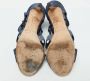 Jimmy Choo Pre-owned Denim sandals Blue Dames - Thumbnail 4