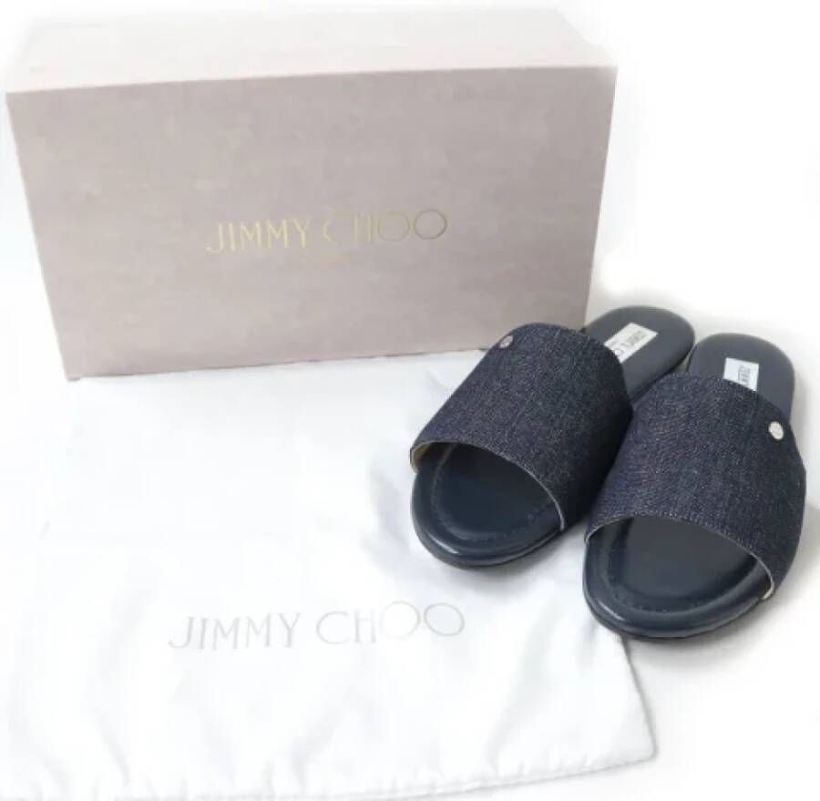 Jimmy Choo Pre-owned Denim sandals Blue Dames