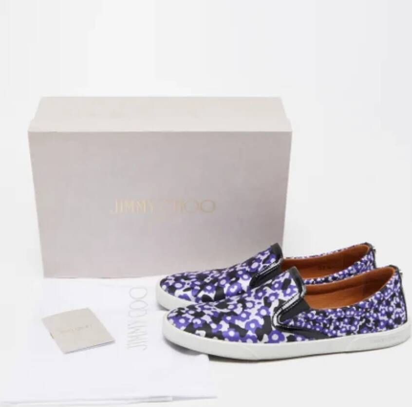 Jimmy Choo Pre-owned Denim sneakers Multicolor Dames