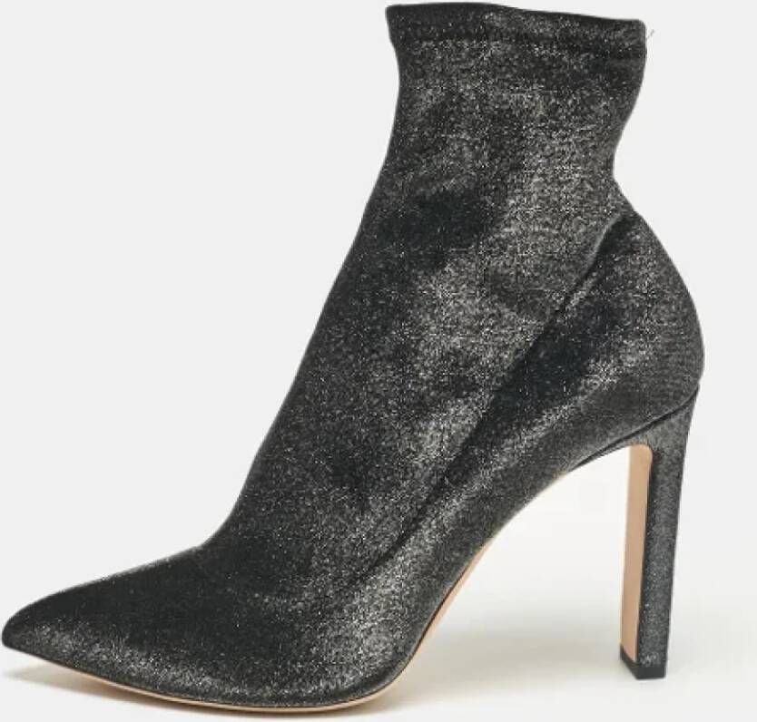 Jimmy Choo Pre-owned Fabric boots Gray Dames