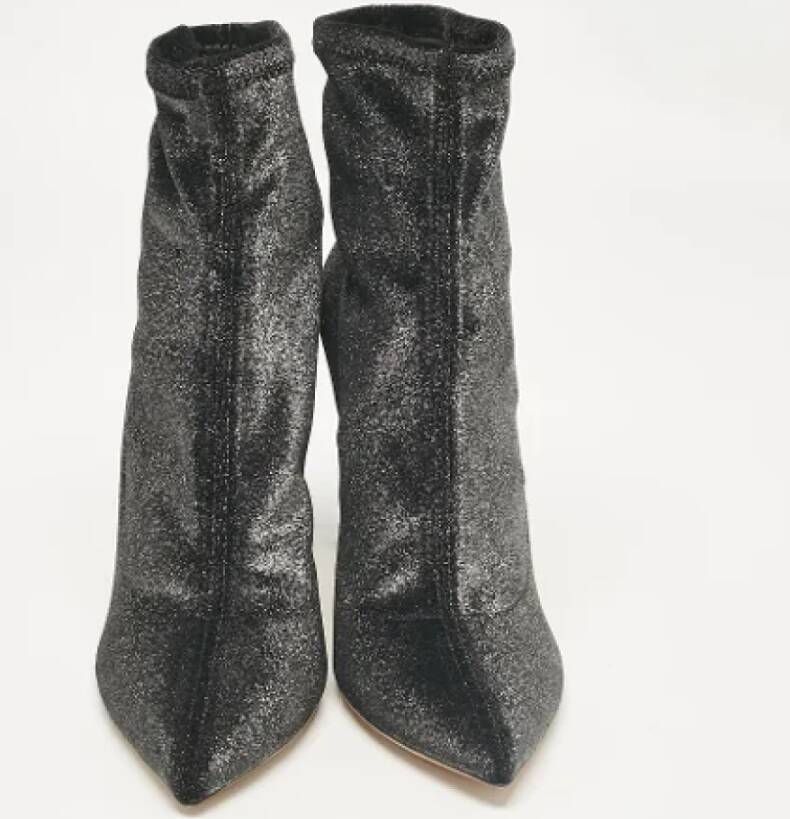 Jimmy Choo Pre-owned Fabric boots Gray Dames