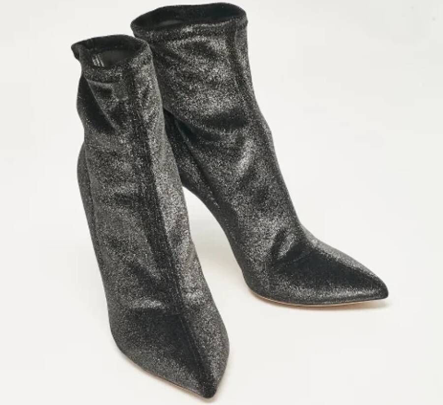 Jimmy Choo Pre-owned Fabric boots Gray Dames