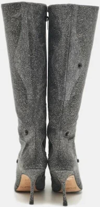 Jimmy Choo Pre-owned Fabric boots Gray Dames