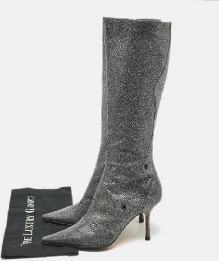 Jimmy Choo Pre-owned Fabric boots Gray Dames