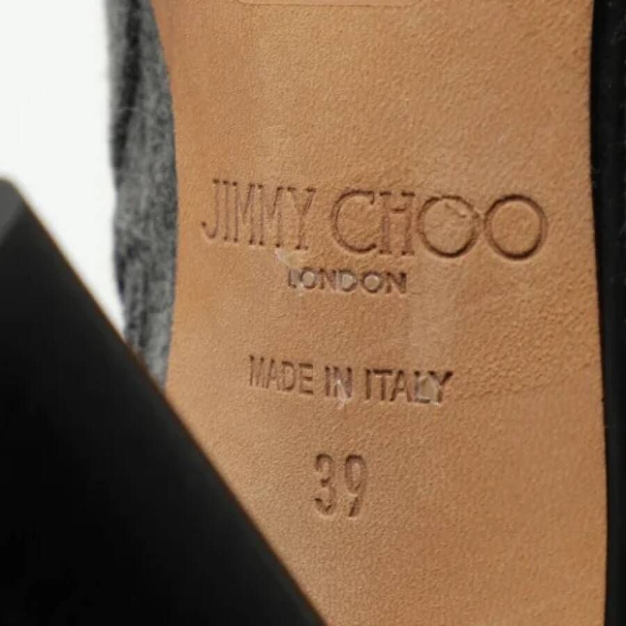 Jimmy Choo Pre-owned Fabric boots Gray Dames