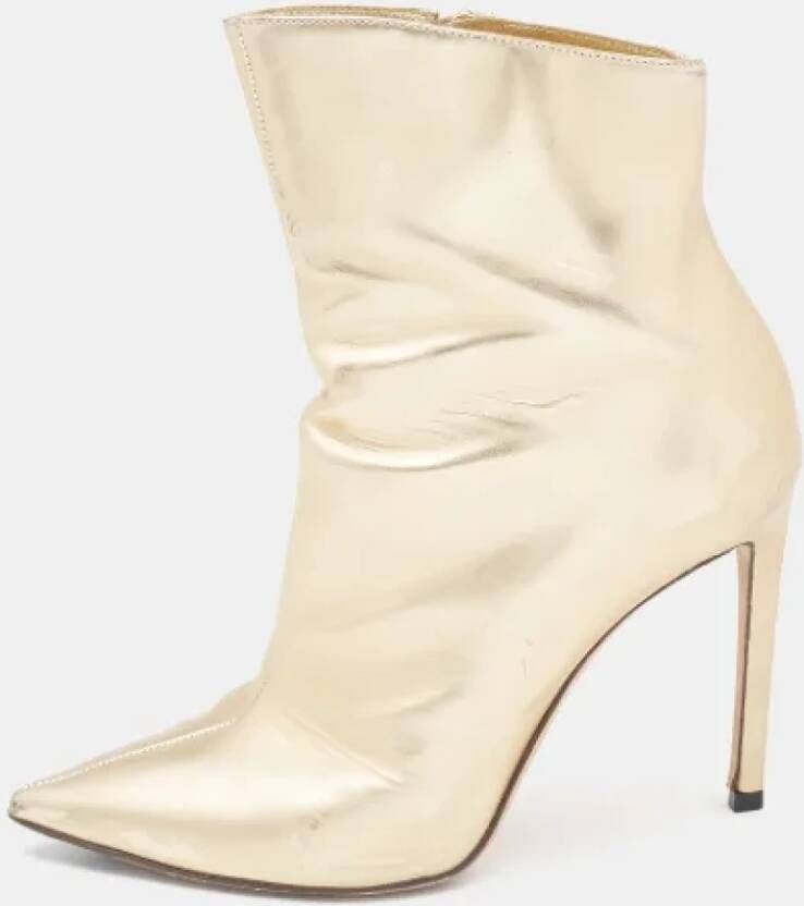 Jimmy Choo Pre-owned Fabric boots Yellow Dames