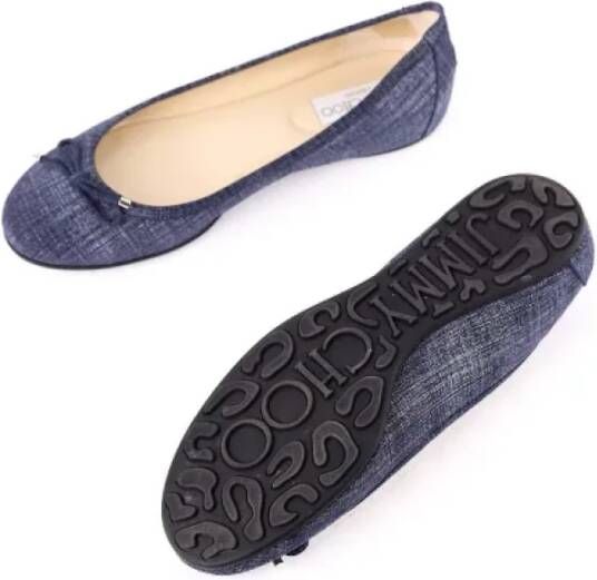 Jimmy Choo Pre-owned Fabric flats Blue Dames