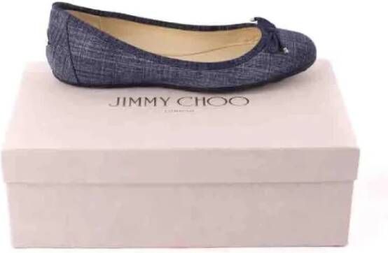 Jimmy Choo Pre-owned Fabric flats Blue Dames