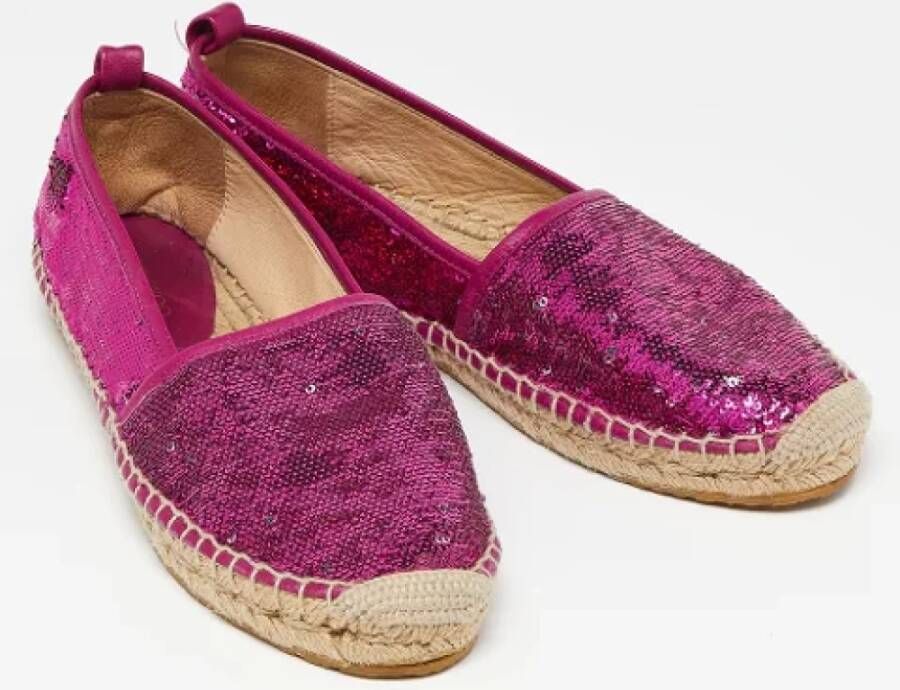 Jimmy Choo Pre-owned Fabric flats Pink Dames