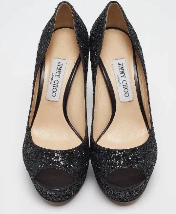 Jimmy Choo Pre-owned Fabric heels Black Dames