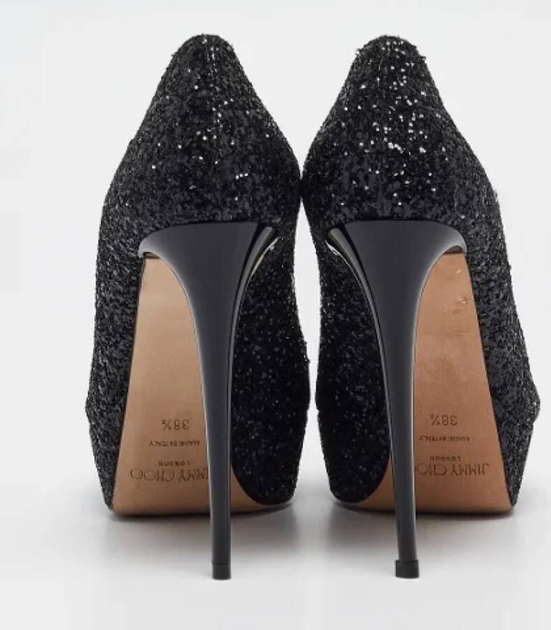 Jimmy Choo Pre-owned Fabric heels Black Dames