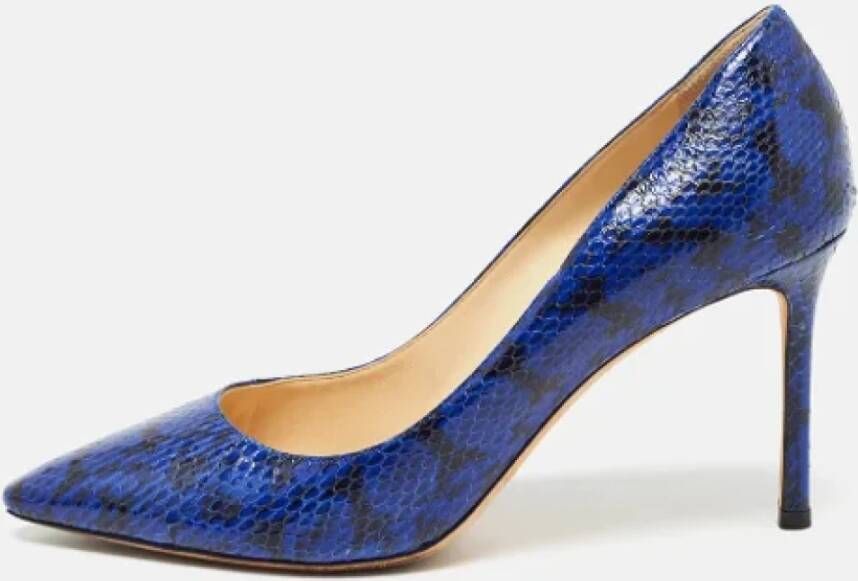 Jimmy Choo Pre-owned Fabric heels Blue Dames