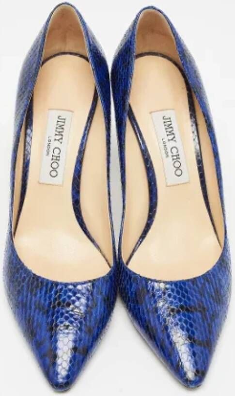 Jimmy Choo Pre-owned Fabric heels Blue Dames