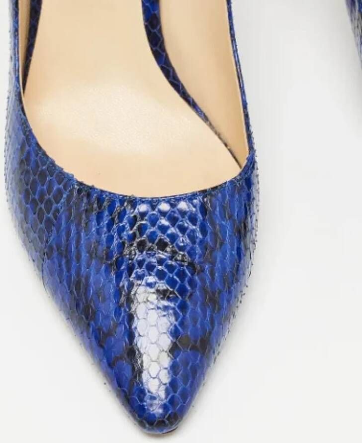 Jimmy Choo Pre-owned Fabric heels Blue Dames