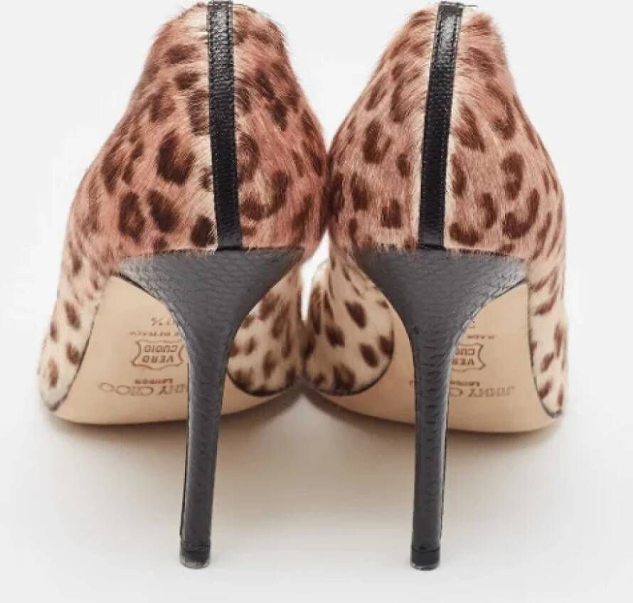 Jimmy Choo Pre-owned Fabric heels Brown Dames