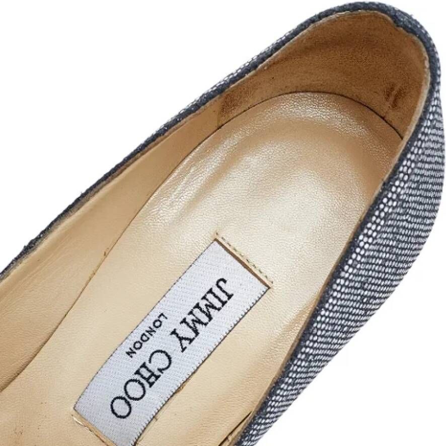 Jimmy Choo Pre-owned Fabric heels Gray Dames