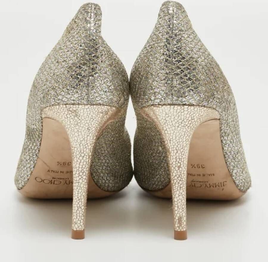 Jimmy Choo Pre-owned Fabric heels Gray Dames