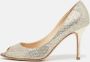 Jimmy Choo Pre-owned Fabric heels Gray Dames - Thumbnail 2