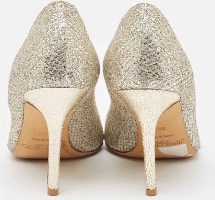 Jimmy Choo Pre-owned Fabric heels Gray Dames