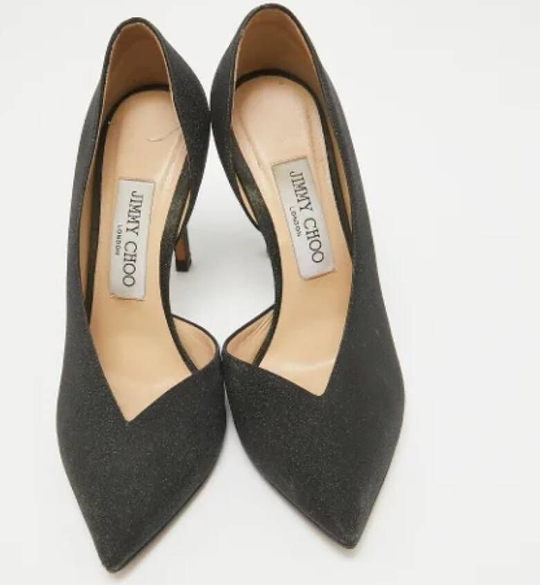 Jimmy Choo Pre-owned Fabric heels Gray Dames