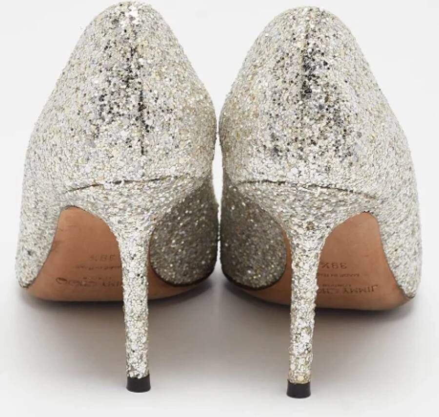 Jimmy Choo Pre-owned Fabric heels Gray Dames