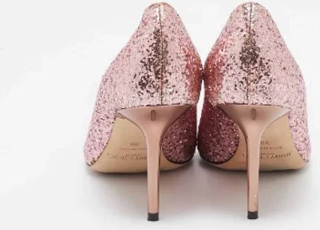 Jimmy Choo Pre-owned Fabric heels Pink Dames