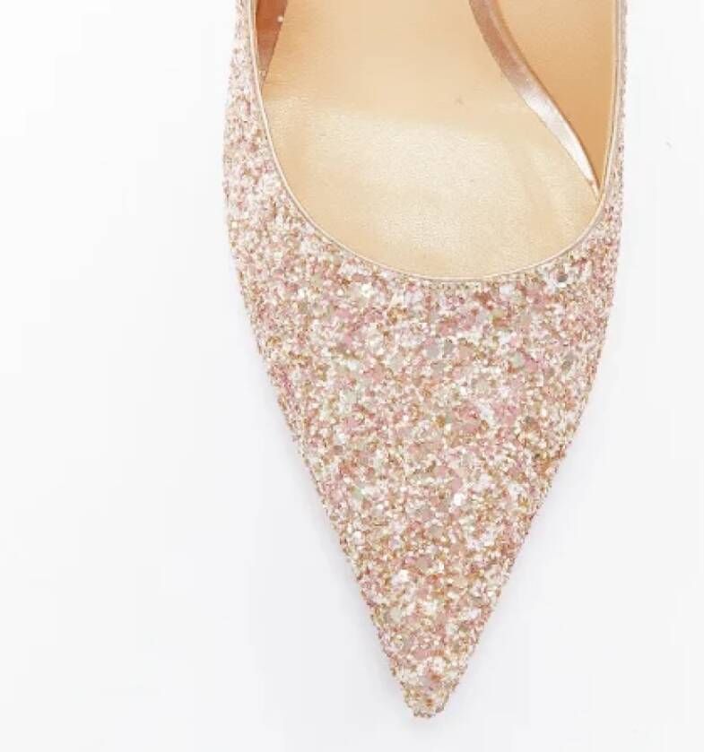 Jimmy Choo Pre-owned Fabric heels Pink Dames