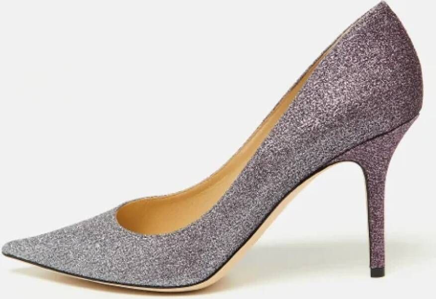 Jimmy Choo Pre-owned Fabric heels Purple Dames