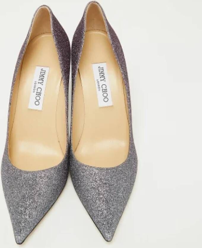 Jimmy Choo Pre-owned Fabric heels Purple Dames