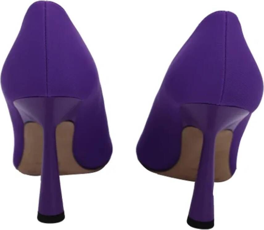 Jimmy Choo Pre-owned Fabric heels Purple Dames