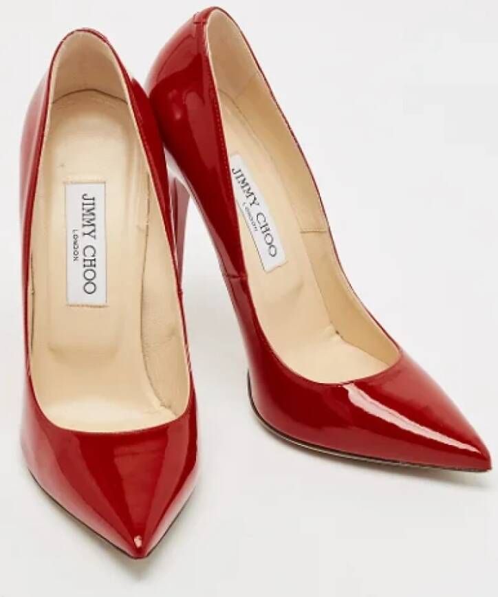 Jimmy Choo Pre-owned Fabric heels Red Dames