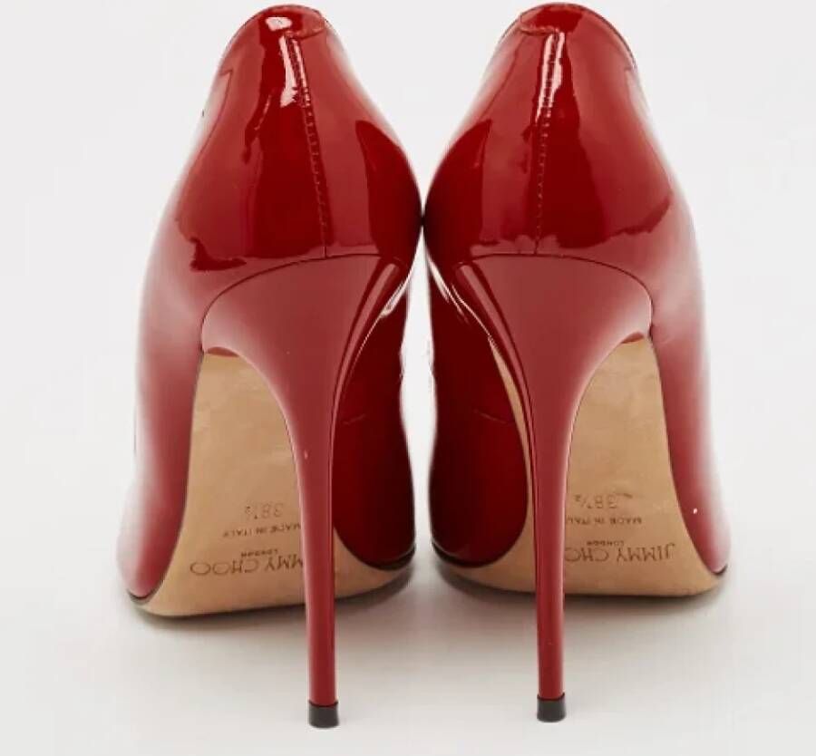 Jimmy Choo Pre-owned Fabric heels Red Dames